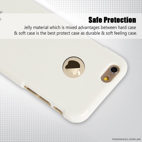 Mercury Pearl TPU Gel Case Cover for iPhone 6+/6S+ - White