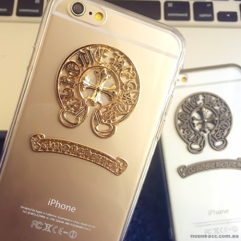 Magic Hearts TPU Gel Case Cover for iPhone 6/6S Plus Gold / Silver 