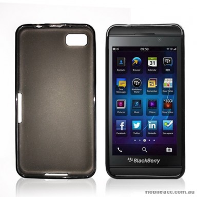 TPU Gel Case Cover for Blackberry Z10 - Dark Grey