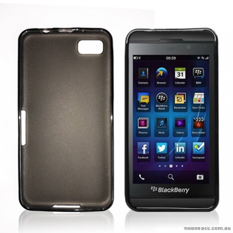 TPU Gel Case Cover for Blackberry Z10 - Dark Grey