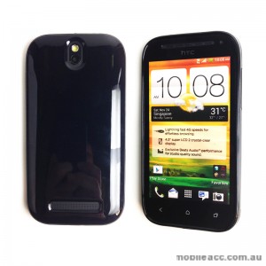TPU Gel Case Cover for HTC One SV - Black