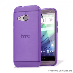 TPU Gel Case Cover for HTC One Mini 2 (M8) - Purple