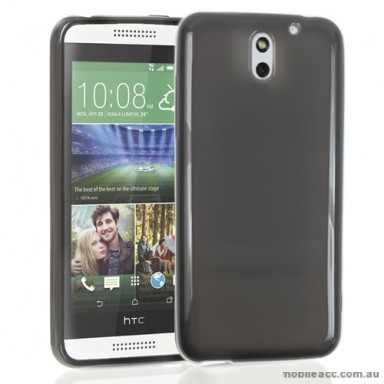 HTC Desire 610 TPU Gel Case Cover - Smoke Black