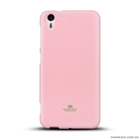 Korean Mercury Pearl TPU Case Cover for HTC Desire Eye - Light Pink