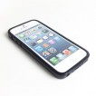 Dual Design TPU   PC Back Case for Apple iPhone 5/5S/SE - Black