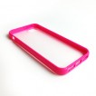 Dual Design TPU   PC Back Case for iPhone 5/5S/SE - Pink