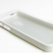 TPU   PC Back Case with Window for iPhone 5/5S/SE - White