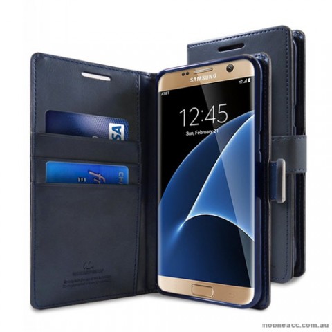 Mercury Blue Moon Diary Wallet Case for Samsung Galaxy S7 Navy