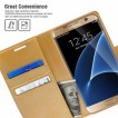 Mercury Blue Moon Diary Wallet Case for Samsung Galaxy S7 Gold