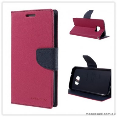 Korean Mercury Fancy Diary Wallet Case For Samsung Galaxy S7 Hot Pink