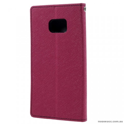 Korean Mercury Fancy Diary Wallet Case For Samsung Galaxy S7 Hot Pink