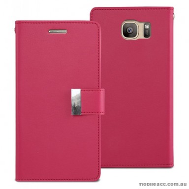 Mercury Rich Diary Wallet Case for Samsung Galaxy S7 Hot Pink