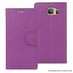 Korean Mercury Sonata Wallet Case for Samsung Galaxy S7 Purple