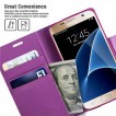 Korean Mercury Sonata Wallet Case for Samsung Galaxy S7 Purple
