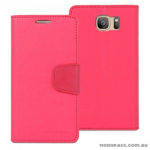 Korean Mercury Sonata Wallet Case for Samsung Galaxy S7 Hot Pink