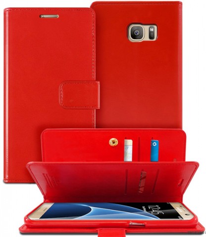 Mercury Mansoor Diary Double Sided Wallet Case for Samsung Galaxy S7 Red