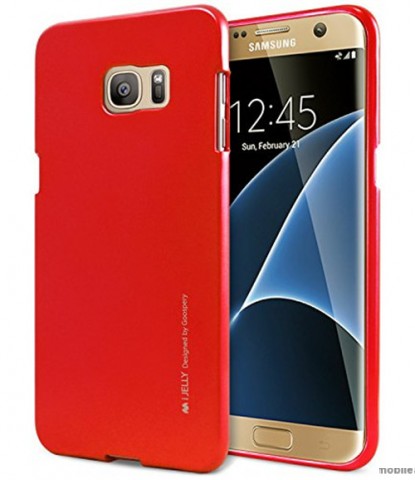 Mercury Goospery iJelly Gel Case For Samsung Galaxy S7 - Red