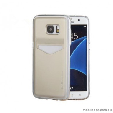 Mercury Slim Plus Card Pocket Case for Samsung Galaxy S7 - Gold