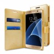 Mercury Blue Moon Diary Wallet Case for Samsung Galaxy S7 Edge Gold