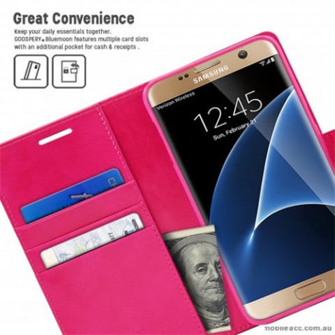 Mercury Blue Moon Diary Wallet Case for Samsung Galaxy S7 Edge Hot Pink