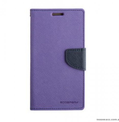 Korean Mercury Fancy Diary Wallet Case For Samsung Galaxy S7 Edge - Purple