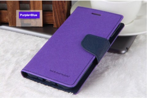 Korean Mercury Fancy Diary Wallet Case For Samsung Galaxy S7 Edge - Purple