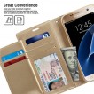 Mercury Rich Diary Wallet Case for Samsung Galaxy S7 Edge Gold