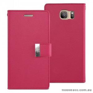 Mercury Rich Diary Wallet Case for Samsung Galaxy S7 Edge Hot Pink