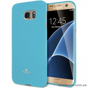 Mercury Pearl TPU Jelly Case for Samsung Galaxy S7 Edge Light Blue