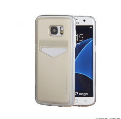 Mercury Slim Plus Card Pocket Case for Samsung Galaxy S7 Edge - Gold