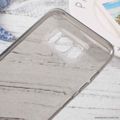 Soft TPU Gel Jelly Case For Samsung Galaxy S8 Dark Grey