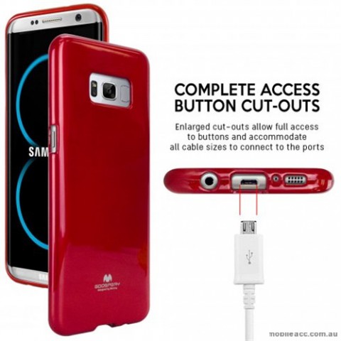 Mercury Pearl TPU Jelly Case for Samsung Galaxy S8 Red