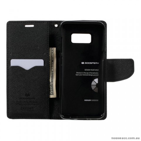 Korean Mercury Fancy Diary Wallet Case For Samsung Galaxy S8 - Black