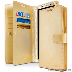 Mercury Mansoor Diary Double Sided Wallet Case for Samsung Galaxy S8 Gold