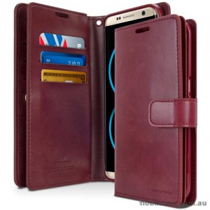Mercury Mansoor Diary Double Sided Wallet Case for Samsung Galaxy S8 Ruby Wine