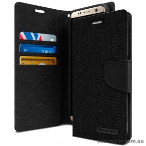 Mercury Goospery Canvas Diary Stand Wallet Case Cover For Samsung Galaxy S8 Black