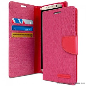 Mercury Goospery Canvas Diary Stand Wallet Case Cover For Samsung Galaxy S8 Hot Pink