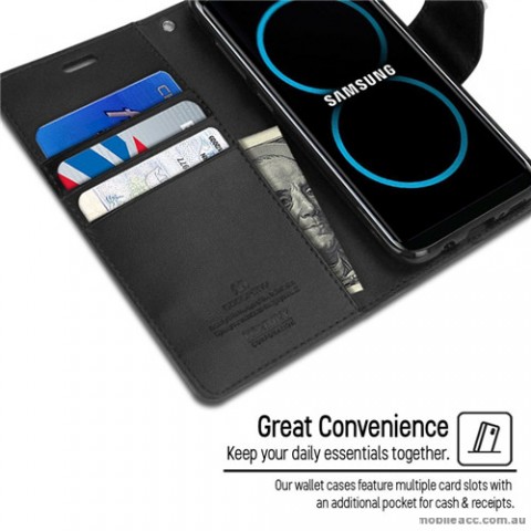 Mercury Goospery Sonata Diary Stand Wallet Case For Samsung Galaxy S8 Black