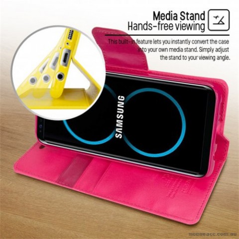 Mercury Goospery Sonata Diary Stand Wallet Case For Samsung Galaxy S8 Hot Pink