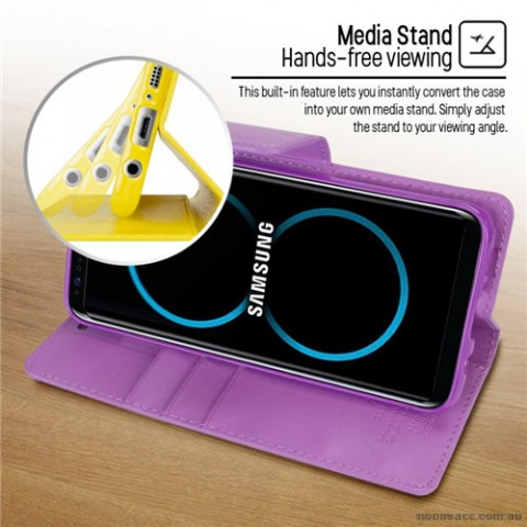 Mercury Goospery Sonata Diary Stand Wallet Case For Samsung Galaxy S8 Purple