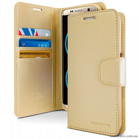Mercury Goospery Sonata Diary Stand Wallet Case For Samsung Galaxy S8 Gold