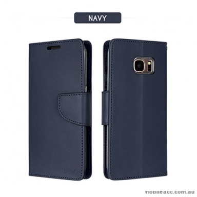 Mercury Goospery Bravo Diary Wallet Case For Samsung Galaxy S8 Plus - Navy
