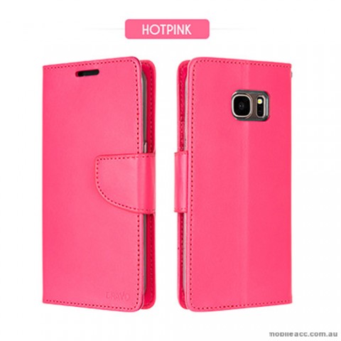 Mercury Goospery Bravo Diary Wallet Case For Samsung Galaxy S8 Plus - Hot Pink