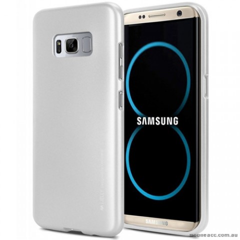 Mercury Goospery iJelly Gel Case For Samsung Galaxy S8 Plus Silver White
