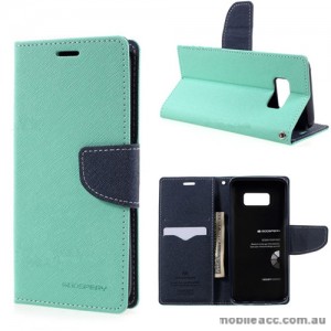 Korean Mercury Fancy Diary Wallet Case For Samsung Galaxy S8 Plus - Mint
