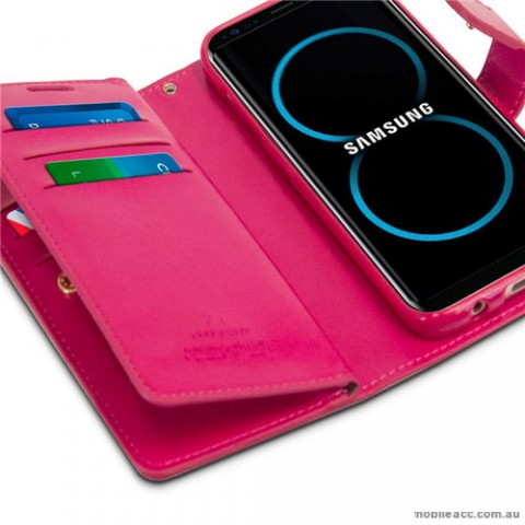 Mercury Mansoor Diary Double Sided Wallet Case for Samsung Galaxy S8 Plus Hot Pink