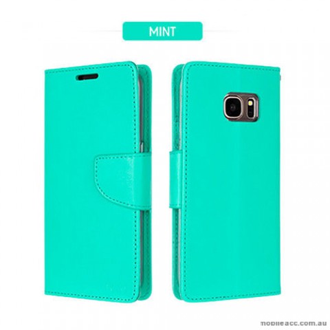 Mercury Goospery Bravo Diary Wallet Case For Samsung Galaxy S8 Plus - Mint Green