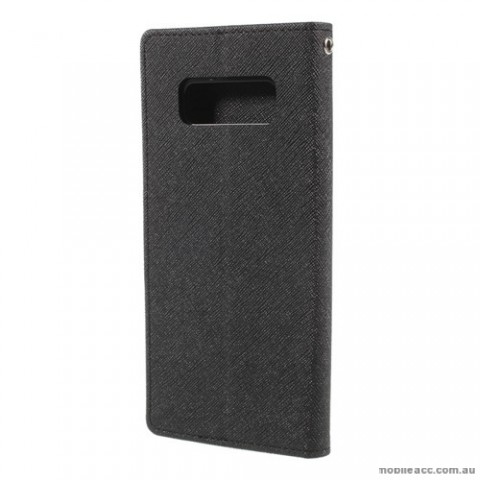 Korean Mercury Fancy Diary Wallet Case For Samsung Galaxy Note 8 - Black