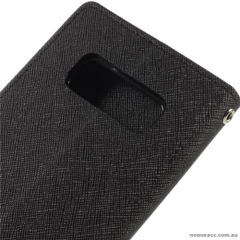 Korean Mercury Fancy Diary Wallet Case For Samsung Galaxy Note 8 - Black