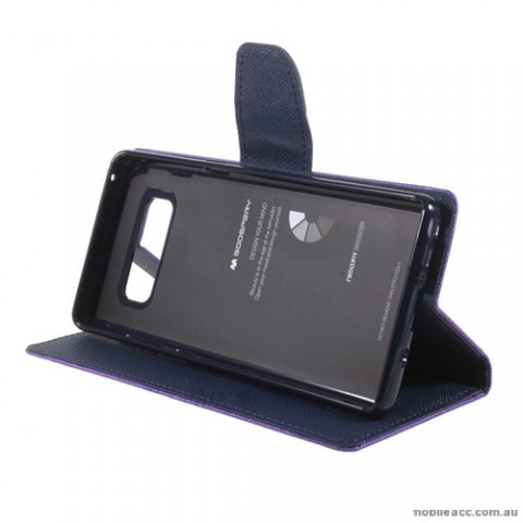 Korean Mercury Fancy Diary Wallet Case For Samsung Galaxy Note 8 - Purple